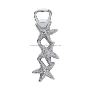 Abrebotellas de diseño de estrella de mar de primera calidad Abridor de cerveza brillante único de acero inoxidable Ideal para bodas, eventos y fiestas - Product Image 1