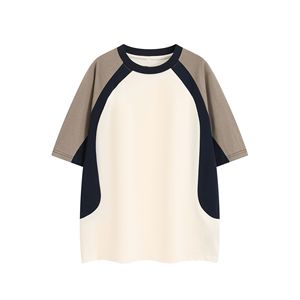 T-shirt décontracté pour homme en coton épais 100 %, motif uni brodé, tissu tricoté, séchage rapide et respirant - Product Image 4