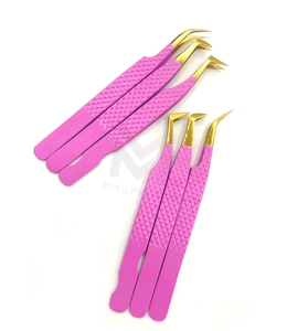 Pink Gold-Plated Eyelash Tweezers Set <b>Precision</b> <b>Tools</b> for Lash Extension Personalised New Beauty <b>Tool</b> - Product Image 2