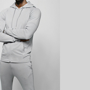 Conjunto Deportivo para Hombre, Color Gris, Sudadera con Capucha y Pantalones de Algodón, Corte Regular, Estilo Casual para Otoño - Product Image 3
