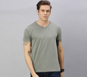 Camisetas de Hombre para Verano, Gimnasio, Deportes, Casual, Aire Libre, Color Sólido, Manga Corta, Tela de Algodón Suave, Cuello en V - Product Image 1
