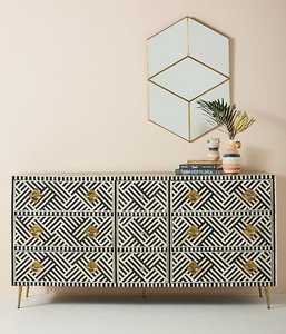 Mesitas de Noche Extensibles con Cajones y Armarios con Incrustaciones de Hueso y Diseño Floral Antiguo - Para Uso en Hogar, Hotel o Apartamento - Product Image 2