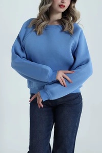 Suéter de Mujer para Invierno, de Algodón/Poliéster, Forro Polar, Impermeable, Cortavientos, Transpirable, Lavado, Color Sólido, Cuello Redondo, Manga Larga - Product Image 2