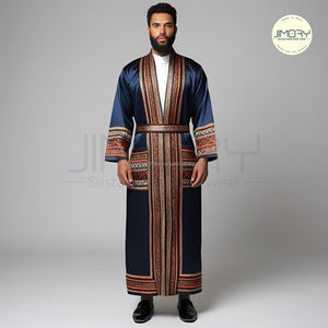 เสื้อคลุมแขนยาวสไตล์อิสลามสำหรับผู้หญิงเสื้อคลุมสไตล์ตะวันออกขนาดพิเศษผ้าวิสคอสมุสลิม jubba Kaftan Dasha - Product Image 3