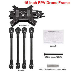 Caliente 13 pulgadas/15 pulgadas Racing Drones Frame Carbon Fiber Crossing Machine con FPV para entusiastas propietarios de drones - Product Image 2
