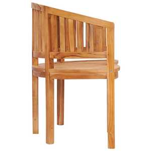 Banc banane en teck courbé en forme de croissant pour patio, jardin, causeuse de jardin, chaise à lattes pour parc - Product Image 5