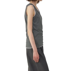 Camiseta sin mangas de algodón para mujer con logo personalizado, 260 g/m² de alto gramaje, camiseta deportiva básica para niñas, camiseta sin mangas de jersey para mujer - Product Image 3