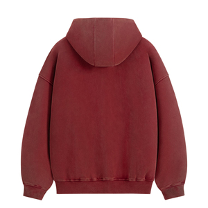 Basics coton mélangé meilleurs produits confortable couleur unie teint facile à porter sweat à capuche de haute qualité lavé à l'acide pour hommes - Product Image 2