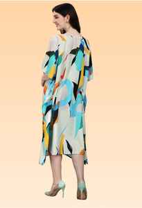 Robe kaftan élégante pour femme – Kaftan de plage imprimé coupe ample pour la collection d'été. - Product Image 4