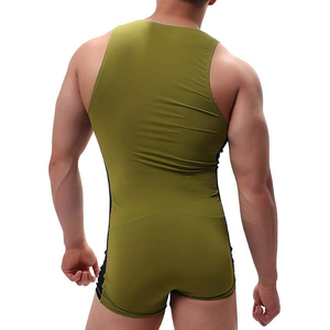 Singlet de Lucha Libre Verde Oliva sin Costuras, de Secado Rápido y Transpirable, Camiseta Deportiva de Una Pieza - Product Image 4