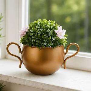 Maceta de Metal Resistente para Interiores y Exteriores, Contenedor de Flores Moderno para Jardín, Balcón, Patio, Soporte Decorativo para Plantas - Product Image 4