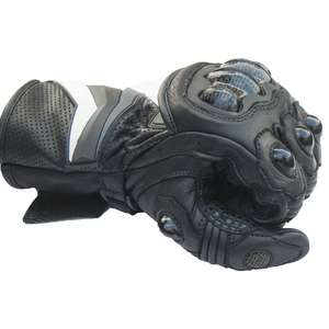 Gants de moto unisexes en cuir personnalisés pour l'hiver, à doigts entiers, compatibles écran tactile, antidérapants, haute durabilité, équipement de protection, longs ou courts - Product Image 5