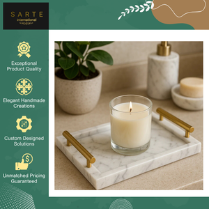 Proveedor Indio Vende Bandeja de Mármol Moderna para Maquillaje y Joyas, Organizador Elegante para Baño, Bandeja de Mármol a Bajo Precio - Product Image 4