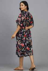 Robe kaftan en coton indien pour femmes, faite à la main, paréo de plage, kimono, robe confortable pour les vacances d'été - Product Image 6