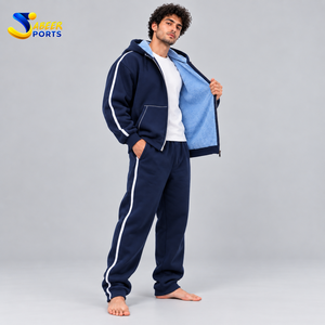 <b>Top</b> Selling Men Double <b>Layer</b> Tracksuit Made with Durable Fabric Offers Comfortable Fit Warm Feel Men Double <b>Layer</b> Tracksuit Set - Product Image 3