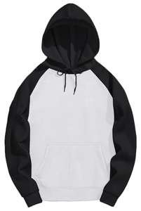Conjunto Deportivo de Dos Piezas para Hombre, Sudadera con Capucha y Pantalones Jogger en Bloques de Color Blanco y Negro, Ropa Casual Urbana, Servicio OEM - Product Image 2