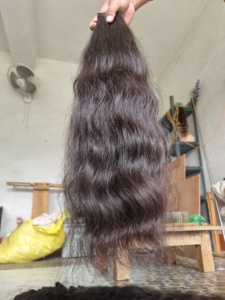 Cabello Remy de templo Natural del sur de la India, cabello humano virgen de un solo donante, recto, suave, sedoso, negro, suelto, onda profunda, Onda de agua - Product Image 3