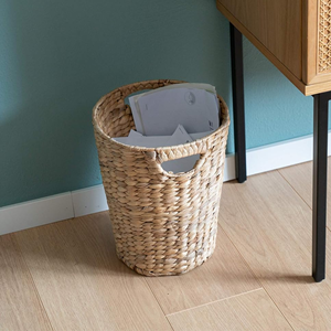 Wholesale Vietnam Eco-Friendly Water Hyacinth Wastebasket Natural Woven Rubbish <b>Bin</b> Minimalist Seagrass Waste Basket Home - Product Image 3