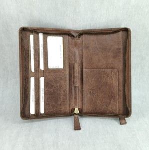Leather Crazy Horse Vintage Luxury Zipper Closure Mobile <b>Wallet</b> RFID Passport Document Family Card <b>Holder</b> Long Women Men's 2026 - Product Image 2