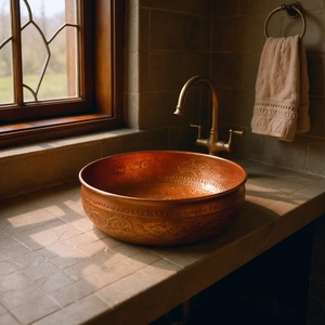 Évier en cuivre anti-fuite, design hygiénique, propriétés antibactériennes, résistant aux germes - Product Image 4