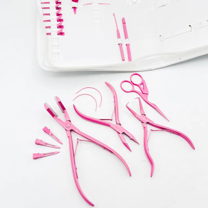 Kit de Herramientas Profesionales para Extensiones de Cabello y Micro Links, Color Sólido Único, Diseño Personalizado, Logotipo Personalizado, Duradero - Product Image 2