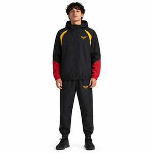 Conjunto Deportivo para Hombre, Estilo 2026, Chaqueta Cortavientos con Capucha y Bloques de Color, Pantalones Jogger, Ropa Deportiva para Entrenamiento - Product Image 1
