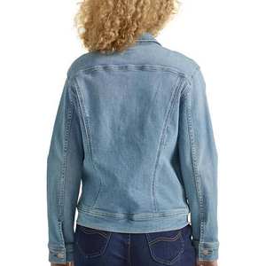 Chaqueta vaquera de alta calidad para mujer, manga larga, informal, largo regular, abrigo de algodón, oversize, con botones, chaquetas vaqueras - Product Image 6