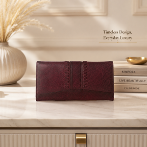 Premium Genuine Full Grain Leather Elegant <b>Long</b> <b>Wallet</b> for Women Vintage Bifold Clutch <b>Wallet</b> Large Capacity Travel Organizer - Product Image 3