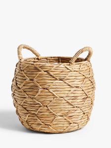 Modern Circle Handwoven Natural Rattan Eco-Friendly <b>Storage</b> Basket Multipurpose Wicker Organizer - Product Image 4