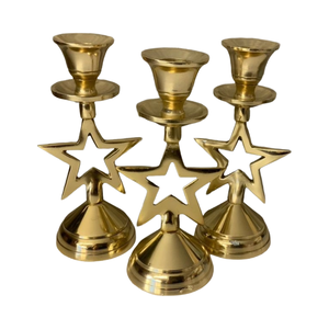 Portavelas Decorativo de Metal con Forma de Estrella para Decoración de Mesa Navideña al Mejor Precio - Product Image 1