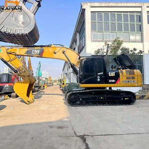 Excavadora CAT 329 D Usada con Cucharón de Excavación, Equipo de Construcción Hidráulico Amarillo Usado - Product Image 3