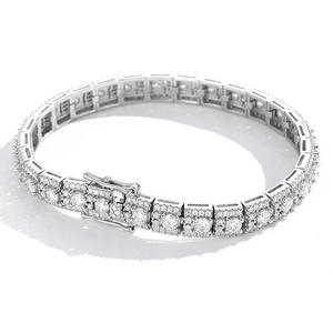 Classic Design 925 Sterling Silver Moissanite Bracelet with Secure Box Clasp for <b>Men</b> Women Daily Wear and Wholesale Jewelry Use - Product Image 5