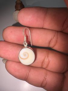 Modernos y Elegantes Pendientes de Aro/Redondos de Plata de Ley 925 con Ojo de Shiva, Estilo Budista Tibetano, con Piedra Preciosa Natural Redonda, Estilo Bohemio - Product Image 5