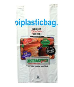 Bolsas de plástico biodegradables personalizadas de supermercado para envasar alimentos con asas, bolsa de plástico para compras de camisetas compostables de base biológica - Product Image 6