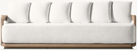 Coussins de siège ultra-épais modernes, durables et confortables pour meubles de patio extérieur, canapé de jardin en teck massif