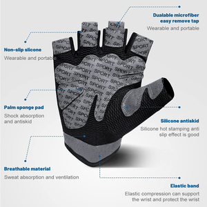 Gants d'entraînement respirants pour hommes et femmes – Gants de gym avec paume en silicone pour la musculation et les tractions - Product Image 4