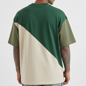 T-shirt surdimensionné style hip-hop personnalisé OEM/ODM pour homme, 100% coton, grandes tailles, col rond, style Ringer, pour l'été. - Product Image 3