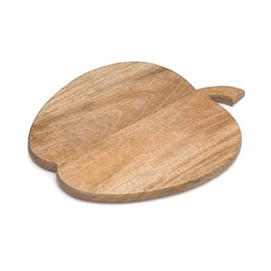 Planche à découper en bois la plus vendue, forme pomme, finition naturelle, réutilisable, passe au lave-vaisselle, épaisseur 1,3 cm, pour couper les légumes et les fruits - Product Image 1