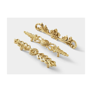 Modern European Vintage French <b>Drawer</b> <b>Brass</b> Cabinet Handles Wardrobe <b>Pulls</b> Hardware for Kitchen Living Room - Product Image 2