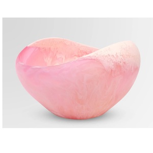 Tazón de Resina Epoxi Pulido Ecológico de Color Marrón para Múltiples Usos |   Recipiente para Ensaladas y Frutas Hecho a Mano, Vajilla para el Hogar - Product Image 1