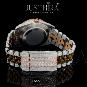 Reloj de Pulsera de Lujo Premium, Nuevo, con Incrustaciones de Diamantes, Reloj de Cuarzo con Diamantes Moissanite VVS para Hombre y Mujer, Estilo Rapero - Product Image 5