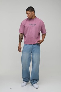 mens oversized boxy fit t shirt drop shoulder loose fit heavy cotton streetwear <b>tshirt</b> private label supplier - Product Image 6