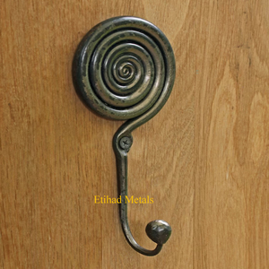 Wrought iron Spiral <b>hook</b> Forged <b>Towel</b> <b>hook</b> Robe <b>hooks</b> Bathroom <b>hooks</b>. Metal <b>hooks</b>. Metal hanger. Wall hanger Rustic iron rob - Product Image 1