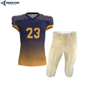 Conjunto de Pantalones y Camiseta de Fútbol Americano para Hombre, Cuello en V, Manga Corta, Color Degradado, Absorbe la Humedad, Uniforme Deportivo para Adultos, Todas las Temporadas - Product Image 4