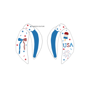 Diadema con Cuentas con Temática del 4 de Julio de EE. UU., Elegante Accesorio para el Cabello Hecho a Mano, Diadema con Nudo de Cuentas para Mujer, Diadema Festiva de EE. UU. - Product Image 4