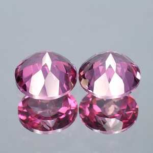 Pierre précieuse naturelle de topaze rose, paire de pierres rondes, qualité excellente, rare, certifiée par un tiers, pour la fabrication de bijoux, bague, pendentif - Product Image 4