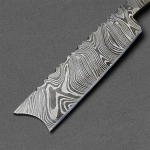 Navaja de Afeitar Recta Multifuncional de Acero de Damasco Tradicional Hecha a Mano, Personalizada OEM, Marca Burraq, con Funda de Cuero de 7 Pulgadas, Regalo para Barberos 1 - Product Image 6