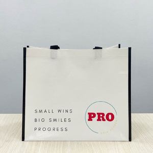 Sac fourre-tout réutilisable en PP non tissé laminé avec logo personnalisé, conforme aux normes ISO9001 et BSCI, avec poignée en sangle PP, pour usage quotidien - Product Image 4