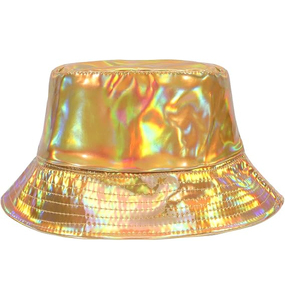 Sombrero de Pescador Unisex Negro, Impermeable, Reversible, Brillante, para Conciertos y Festivales - Product Image 1