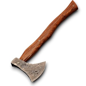 High Quality Wholesale Best Price Damascus Steel Felling Hatchet Wooden Handle Firewood Splitting Camping <b>Axe</b> Tool Customizable - Product Image 1